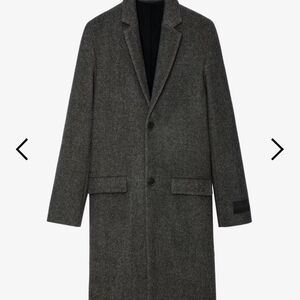Men's Gray Wool Overcoat